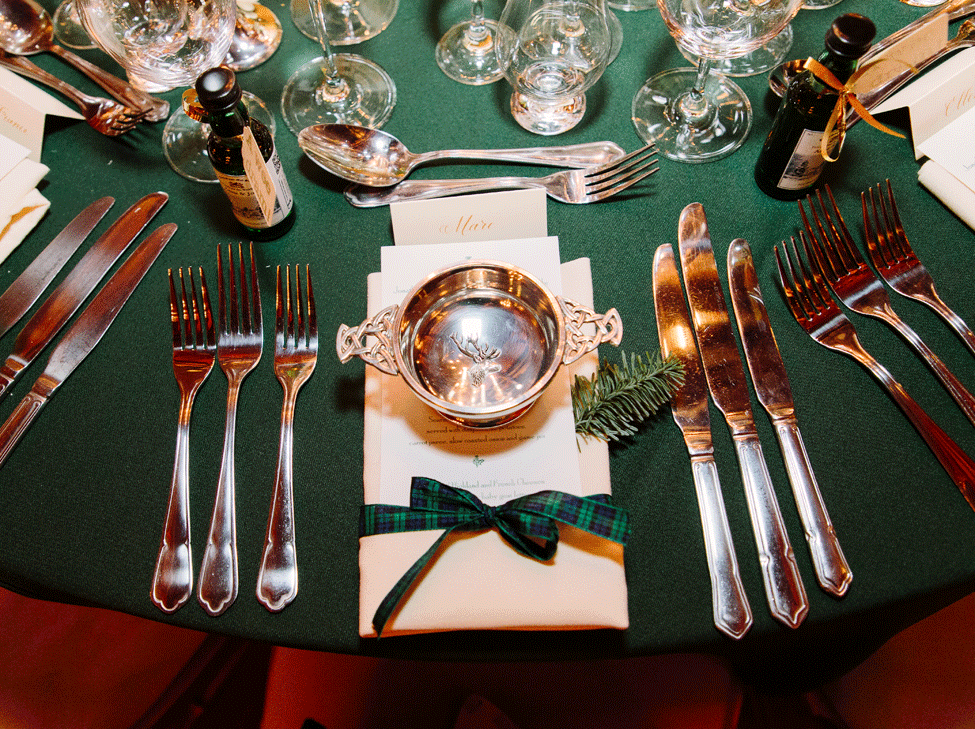 Green Essential table linen. Image courtesy of Barker and Evans Photography